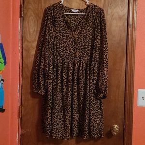 Leopard print dress.
